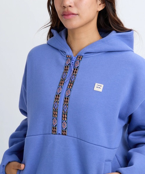 BILLABONG(ビラボン)の「BILLABONG レディース ADIV FLEECE HALF ZIP パーカー 【2025年秋冬モデル】 @autumn/ビラボン撥水ハーフジップフリース(SET UP・セットアップ可能・空港コーデ)(パーカー・レディース・パープル/アイボリー・MEDIUM/LARGE)」の13枚目の写真