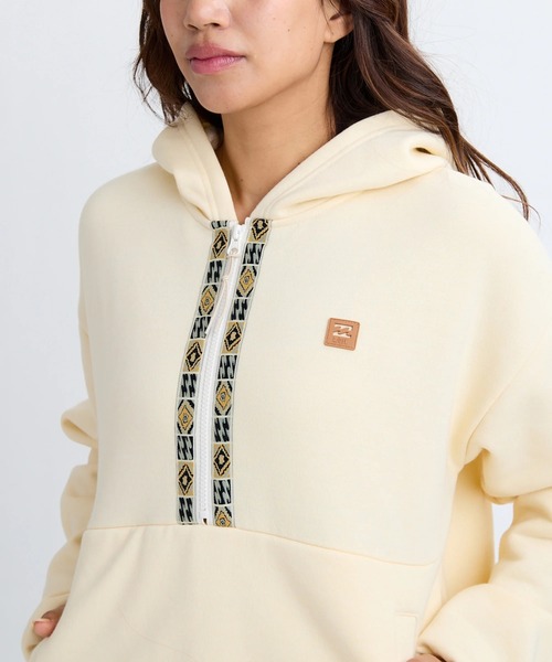 BILLABONG(ビラボン)の「BILLABONG レディース ADIV FLEECE HALF ZIP パーカー 【2025年秋冬モデル】 @autumn/ビラボン撥水ハーフジップフリース(SET UP・セットアップ可能・空港コーデ)(パーカー・レディース・パープル/アイボリー・MEDIUM/LARGE)」の11枚目の写真