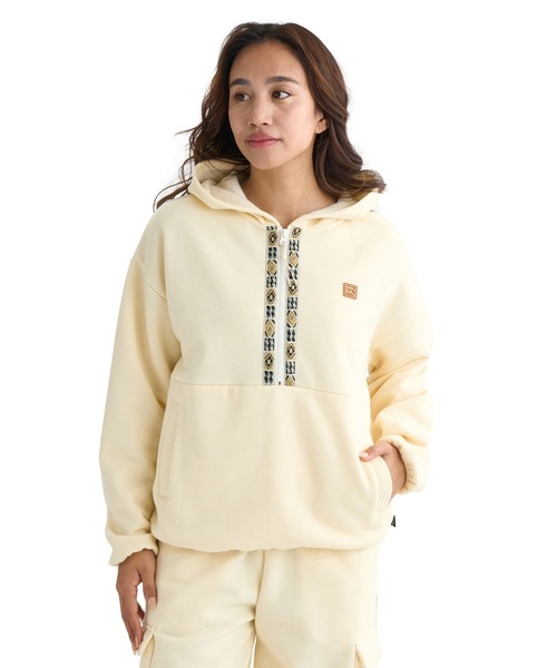 BILLABONG(ビラボン)の「BILLABONG レディース ADIV FLEECE HALF ZIP パーカー 【2025年秋冬モデル】 @autumn/ビラボン撥水ハーフジップフリース(SET UP・セットアップ可能・空港コーデ)(パーカー・レディース・パープル/アイボリー・MEDIUM/LARGE)」の21枚目の写真