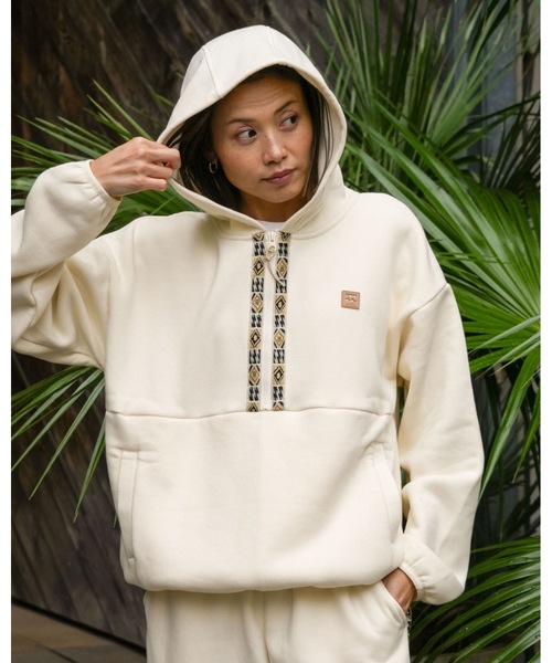 BILLABONG(ビラボン)の「BILLABONG レディース ADIV FLEECE HALF ZIP パーカー 【2025年秋冬モデル】 @autumn/ビラボン撥水ハーフジップフリース(SET UP・セットアップ可能・空港コーデ)(パーカー・レディース・パープル/アイボリー・MEDIUM/LARGE)」の17枚目の写真