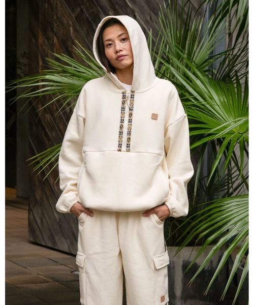 BILLABONG(ビラボン)の「BILLABONG レディース ADIV FLEECE HALF ZIP パーカー 【2025年秋冬モデル】 @autumn/ビラボン撥水ハーフジップフリース(SET UP・セットアップ可能・空港コーデ)(パーカー・レディース・パープル/アイボリー・MEDIUM/LARGE)」の16枚目の写真