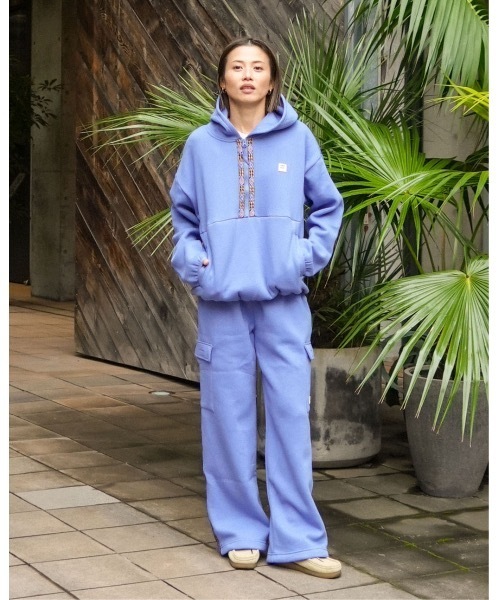 BILLABONG(ビラボン)の「BILLABONG レディース ADIV FLEECE HALF ZIP パーカー 【2025年秋冬モデル】 @autumn/ビラボン撥水ハーフジップフリース(SET UP・セットアップ可能・空港コーデ)(パーカー・レディース・パープル/アイボリー・MEDIUM/LARGE)」の22枚目の写真
