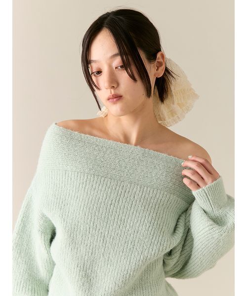 オフショルニットセットアップ（ワンピース）｜LILY BROWN（リリー