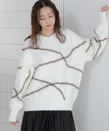 Elura | シャギーラインニット/621800(ニット/セーター)