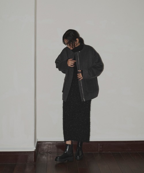 hellam(へラム)の「ニットスカート(スカート・レディース・ホワイト・FREE)」の2枚目の写真