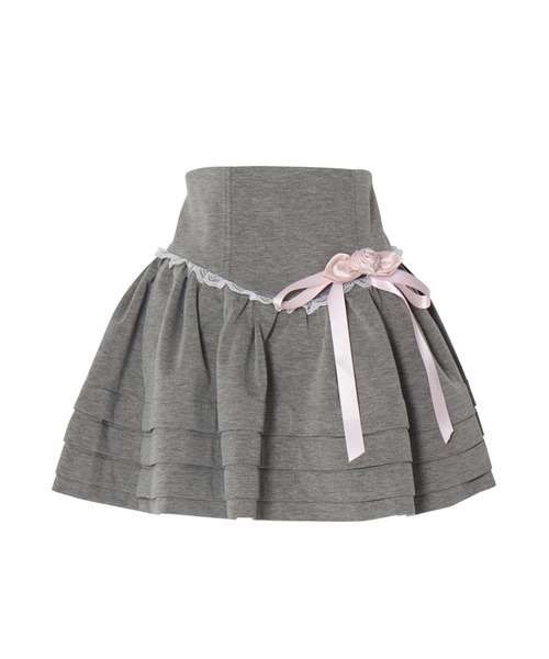 Fiorforte（フィオルフォルテ）の「whipped cream skirt（スカート・レディース・グレー/ピンク・MEDIUM/SMALL）」の2枚目の写真