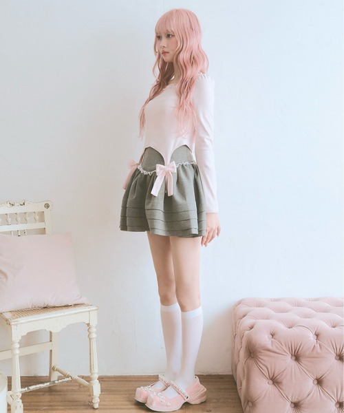 Fiorforte（フィオルフォルテ）の「whipped cream skirt（スカート・レディース・グレー/ピンク・MEDIUM/SMALL）」の15枚目の写真