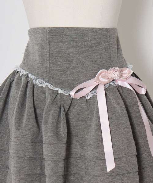 Fiorforte（フィオルフォルテ）の「whipped cream skirt（スカート・レディース・グレー/ピンク・MEDIUM/SMALL）」の5枚目の写真