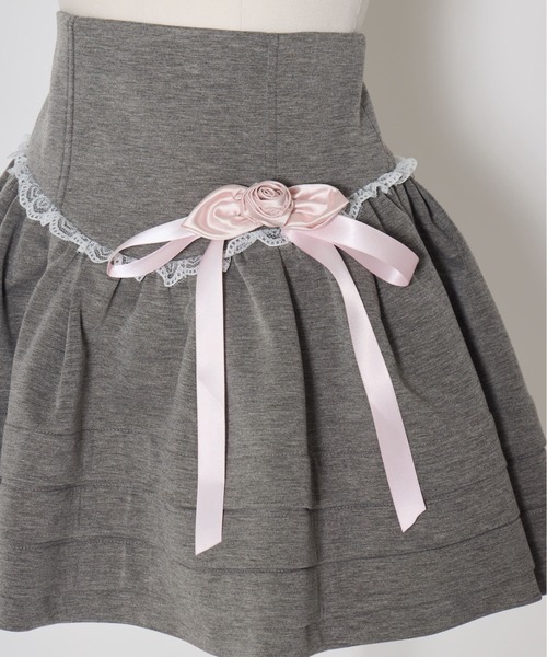 Fiorforte（フィオルフォルテ）の「whipped cream skirt（スカート・レディース・グレー/ピンク・MEDIUM/SMALL）」の6枚目の写真