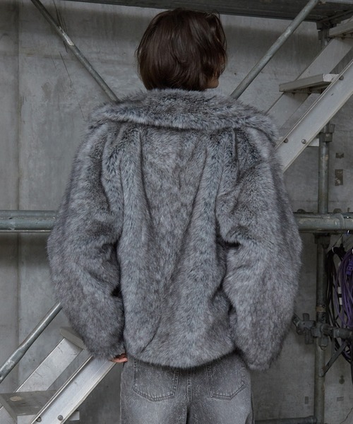 Spielio（シュピーリオ）の「【Spielio】Metal bit faux fur jacket