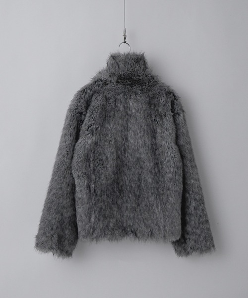 Spielio】Metal bit faux fur jacket / メタルビットフェイクファー