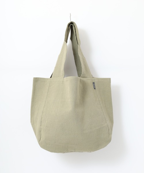 l'atelier Nuuit(アトリエヌイ)の「ウォッシュドコットン ラウンドバッグ L(トートバッグ・レディース・ブラック/ライトピンク/ブルー/ナチュラル/スモークグレー/グリーン/ライトグリーン/ライトグレー/ホワイト/レンガ/マスタード/ネイビー/コーラル・ONE SIZE)」の20枚目の写真