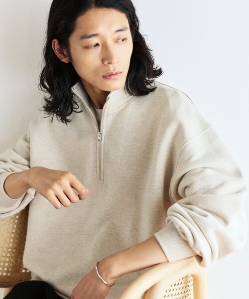 COMFORT HEATHER ヴィンテージライク 裏毛 ハーフジップスウェット