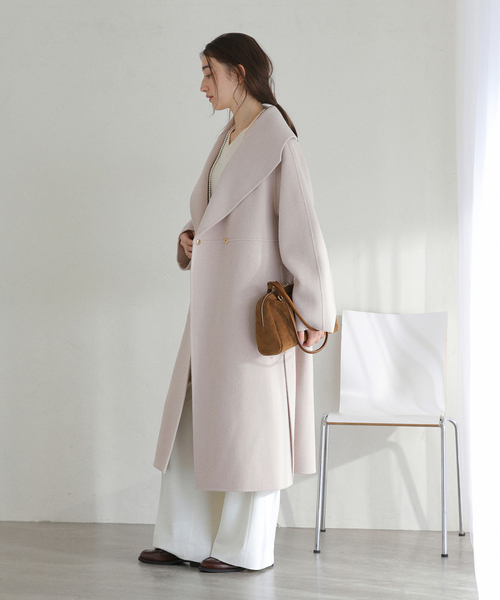 La TOTALITE（ラトータリテ）の「リバーロングコート（その他アウター・レディース・グリーン/ベージュ/ネイビー・FREE）」の5枚目の写真