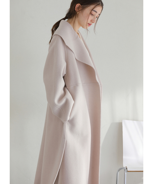 La TOTALITE（ラトータリテ）の「リバーロングコート（その他アウター・レディース・グリーン/ベージュ/ネイビー・FREE）」の8枚目の写真