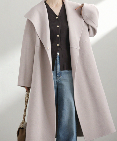 La TOTALITE（ラトータリテ）の「リバーロングコート（その他アウター・レディース・グリーン/ベージュ/ネイビー・FREE）」の13枚目の写真