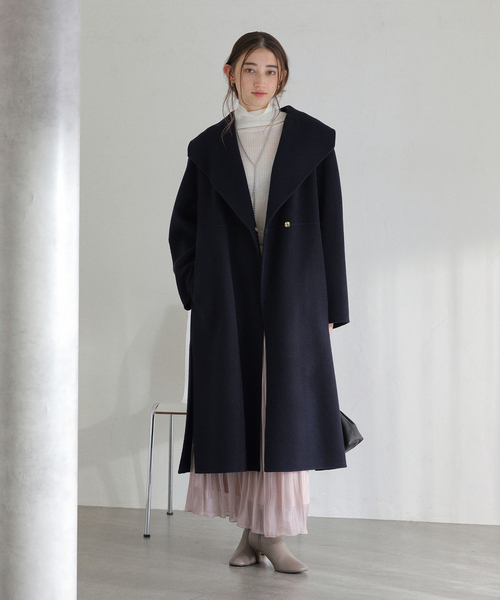 La TOTALITE（ラトータリテ）の「リバーロングコート（その他アウター・レディース・グリーン/ベージュ/ネイビー・FREE）」の18枚目の写真