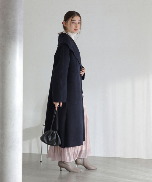 La TOTALITE（ラトータリテ）の「リバーロングコート（その他アウター・レディース・グリーン/ベージュ/ネイビー・FREE）」の19枚目の写真