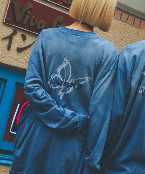 younger song（ヤンガーソング）の「【ムラサキスポーツ限定】UMBRO/アンブロ ピグメントバタフライティ ロンT/長袖Ｔシャツ MD27-LST02A（Tシャツ/カットソー・メンズ・ネイビー/ブラウン/ブラック・L/M/S）」の3枚目の写真