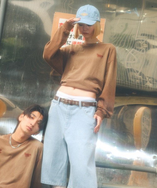 younger song（ヤンガーソング）の「【ムラサキスポーツ限定】UMBRO/アンブロ ピグメントバタフライティ ロンT/長袖Ｔシャツ MD27-LST02A（Tシャツ/カットソー・メンズ・ネイビー/ブラウン/ブラック・L/M/S）」の11枚目の写真