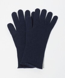 エルメス カシミヤ手袋 ダークブルー 5本指　暖かい スカーフやバッグよりエルメスらしさを感じられる！名品ラムレザー