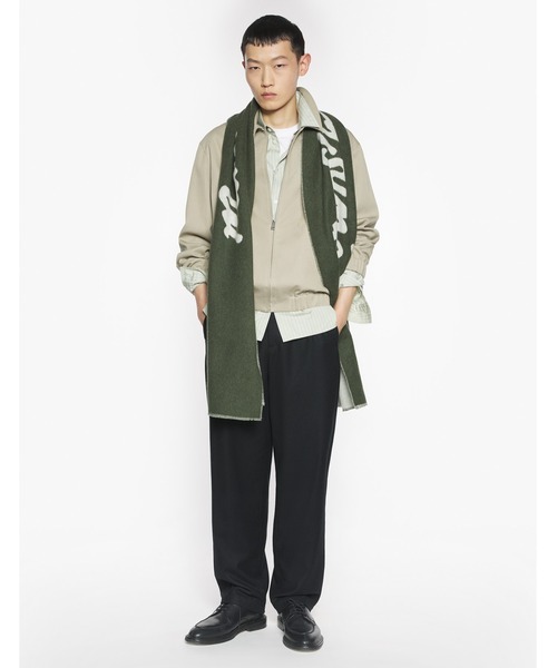 Maison Kitsune（メゾンキツネ）の「MAISON KITSUNE HANDWRITING SCARF（マフラー・メンズ・オリーブドラブ/ライトベージュ・U）」の8枚目の写真