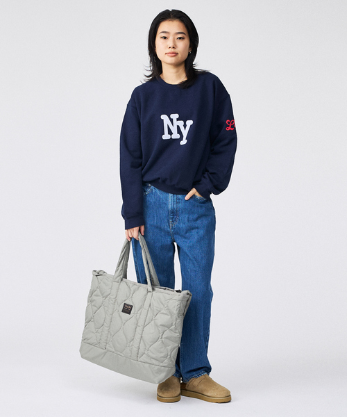 TAION(タイオン)の「【TAION / タイオン】ミリタリー ジップ ダウントートバッグM / 大容量 / A4可(トートバッグ・レディース・ブラック/カーキ/ライトブルー・フリー)」の7枚目の写真