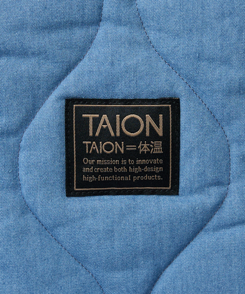 TAION(タイオン)の「【TAION / タイオン】ミリタリー ジップ ダウントートバッグM / 大容量 / A4可(トートバッグ・レディース・ブラック/カーキ/ライトブルー・フリー)」の13枚目の写真