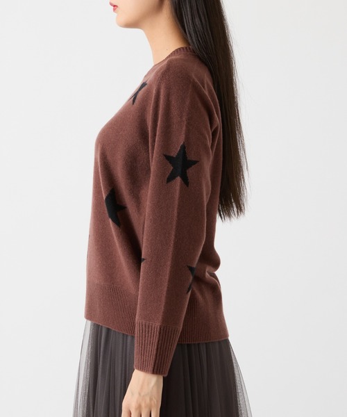 カシミヤ100％】スターインターシャニット（ニット/セーター）｜R-ISM