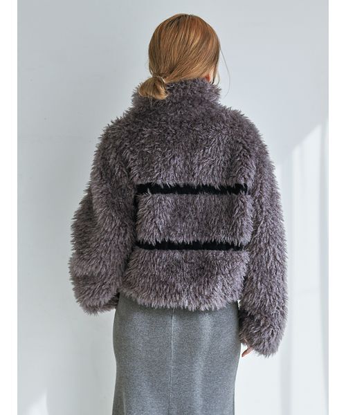 Sustainableリボンボアショートコート（ムートンコート）｜SNIDEL