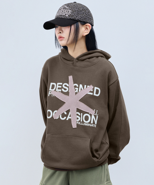F.ILLUMINATE(フィルミネイト)の「DFAO アプリケフードパーカー-ブラウン(パーカー・レディース・その他・LARGE/SMALL/MEDIUM)」の3枚目の写真