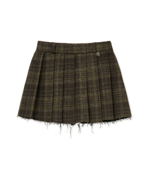 check mini skirt [brown]