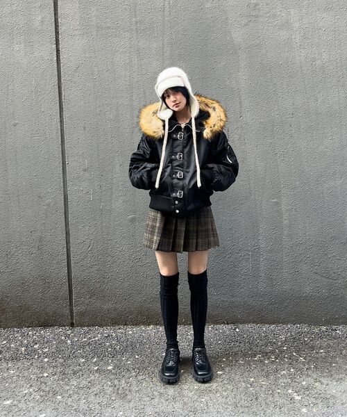 Midnight Move（ミッドナイトムーブ）の「check mini skirt [brown]（スカート・レディース・その他・SMALL/MEDIUM）」の4枚目の写真