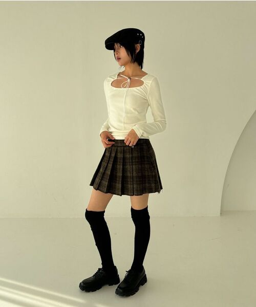 Midnight Move（ミッドナイトムーブ）の「check mini skirt [brown]（スカート・レディース・その他・SMALL/MEDIUM）」の17枚目の写真