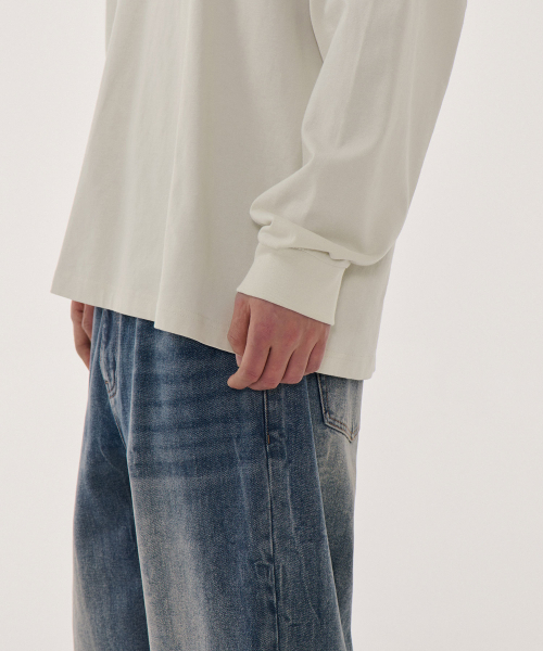MUSINSA STANDARD（ムシンサスタンダード）の「フードパーカー長袖Tシャツ [ダスティクリーム]（パーカー・メンズ・その他・SMALL/MEDIUM/LARGE/X-LARGE/XX-LARGE/XXX-LARGE）」の6枚目の写真