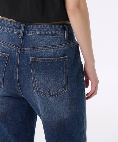 MUSINSA STANDARD WOMAN（ムシンサスタンダードウーマン）の「ウィメンズアウトポケットレギュラーフィットデニムパンツ[ミディアムインディゴ]（デニムパンツ・レディース・その他・30/24/25/26/27/28/29）」の5枚目の写真
