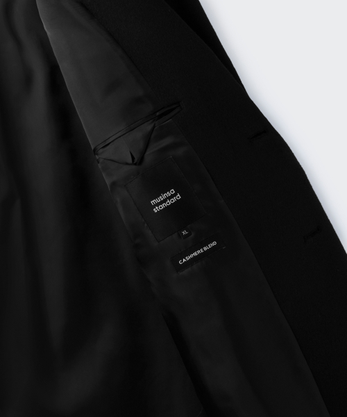 MUSINSA STANDARD（ムシンサスタンダード）の「カシミアブレンド特大シングルコート[ブラック]（チェスターコート・メンズ・その他・27cm/27.5cm/28cm/28.5cm）」の10枚目の写真