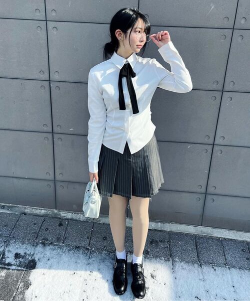 SALT AND CHOCOLATE(ソルトアンドチョコレート)の「リブレ オックスフォードシューズ 412339002 (4cm/1カラー)(ローファー・レディース・ブラック/ブラック×ブラック・24.5cm/25cm/24cm/23.5cm/23cm/22.5cm)」の6枚目の写真