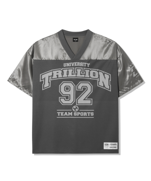 TRILLION（トリリオン）の「メッシュフットボールグラフィックジャージーハーフスリーブ[チャコール]（Tシャツ/カットソー・メンズ・その他・MEDIUM/LARGE/X-LARGE）」の8枚目の写真