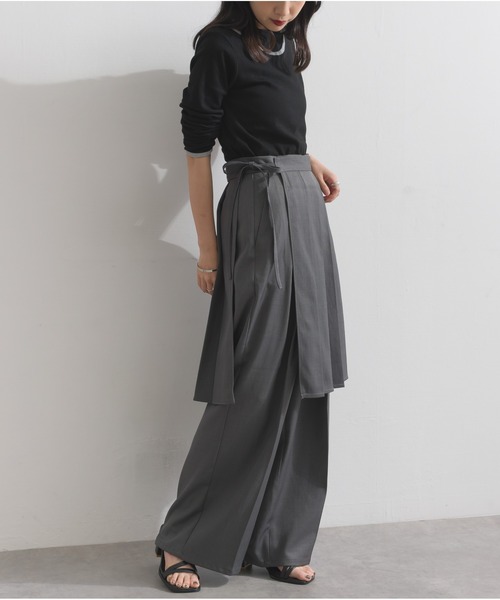 OandI（オーアンドアイ）の「ラップスカートレイヤードパンツ（その他パンツ・レディース・ブラウン/ブラック/チャコールグレー・FREE）」の20枚目の写真