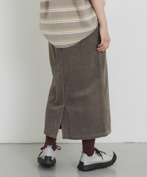 EKAL（エカル）の「『UR TECH』コーデュロイストレートスカート（スカート・レディース・モカ/カーキ/チャコールグレー・ONE）」の7枚目の写真