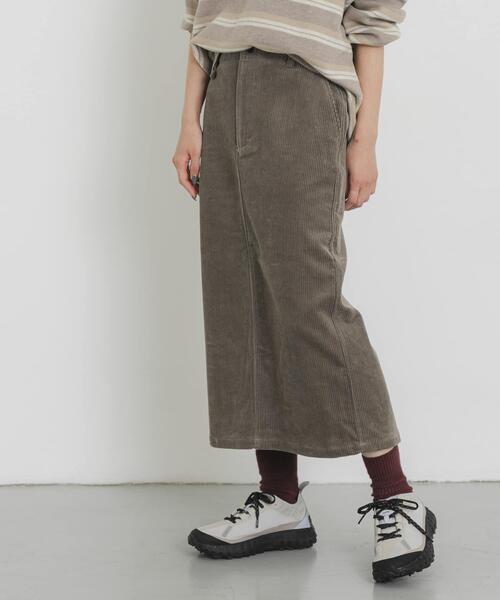 EKAL（エカル）の「『UR TECH』コーデュロイストレートスカート（スカート・レディース・モカ/カーキ/チャコールグレー・ONE）」の8枚目の写真