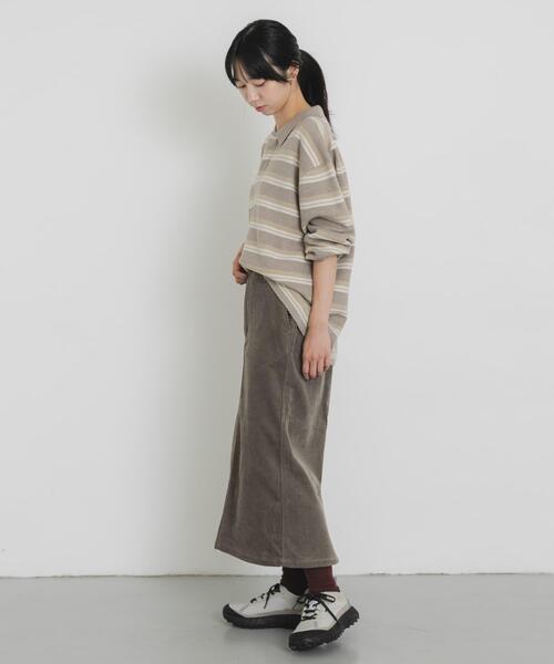 EKAL（エカル）の「『UR TECH』コーデュロイストレートスカート（スカート・レディース・モカ/カーキ/チャコールグレー・ONE）」の9枚目の写真