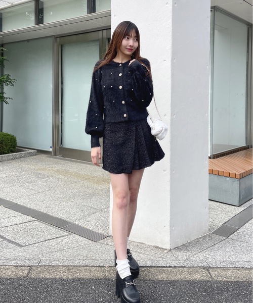 one way（ワンウェイ）の「ビジューまみれフェザーカーデ（カーディガン/ボレロ・レディース・ピンク/レッド/ブラック/ホワイト・FREE）」の17枚目の写真