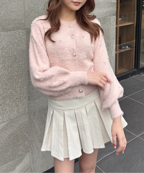 one way（ワンウェイ）の「ビジューまみれフェザーカーデ（カーディガン/ボレロ・レディース・ピンク/レッド/ブラック/ホワイト・FREE）」の13枚目の写真