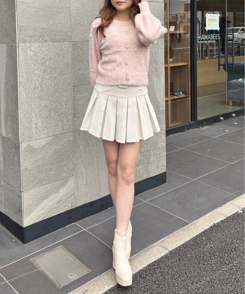 one way（ワンウェイ）の「ビジューまみれフェザーカーデ（カーディガン/ボレロ・レディース・ピンク/レッド/ブラック/ホワイト・FREE）」の8枚目の写真