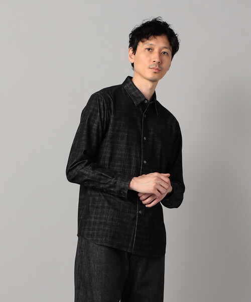 COMME CA MEN(コムサメン)の「チェック コーデュロイ シャツ(シャツ/ブラウス・メンズ・ブラック・S/M/L)」の1枚目の写真