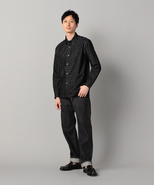 COMME CA MEN(コムサメン)の「チェック コーデュロイ シャツ(シャツ/ブラウス・メンズ・ブラック・S/M/L)」の2枚目の写真