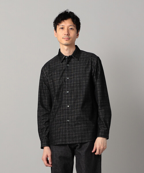 COMME CA MEN(コムサメン)の「チェック コーデュロイ シャツ(シャツ/ブラウス・メンズ・ブラック・S/M/L)」の5枚目の写真