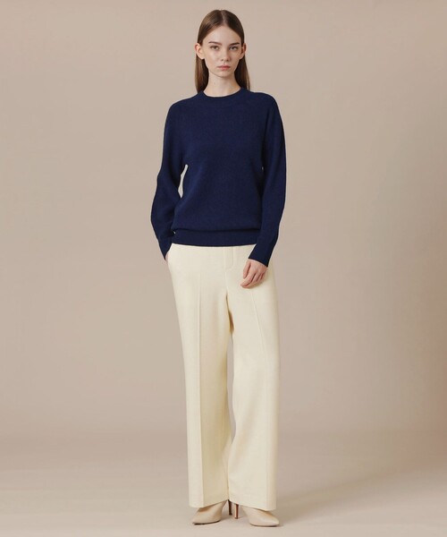 MACKINTOSH LONDON（マッキントッシュ ロンドン）の「【WEB・一部店舗限定】ウールカシミヤクルーネックプルオーバー（ニット/セーター・レディース・グレー系その他2/イエロー/ブルー系その他4/ネイビー・38）」の7枚目の写真